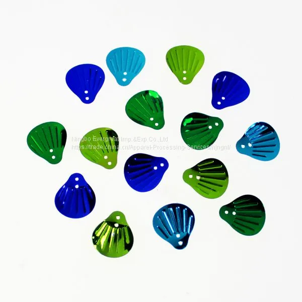 Shell Shape Assorted Color Sequin