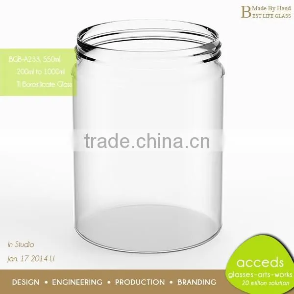 Round Airtight Large 1000ML Candy Jar Glass photo-3