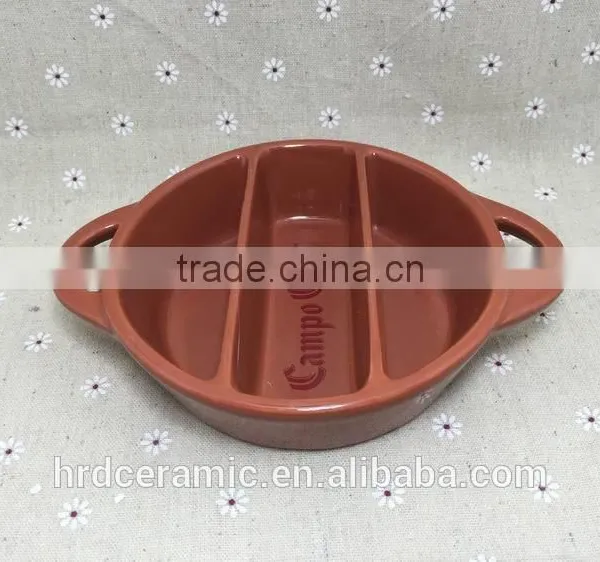 2015 High Quality Chinese Grids Plate Ceramic Meat Plate photo-2