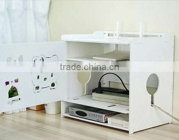 DIY PVC Multifunctional Flower Pattern Tidy Wires Power Cable Storage Organizer Box photo-5