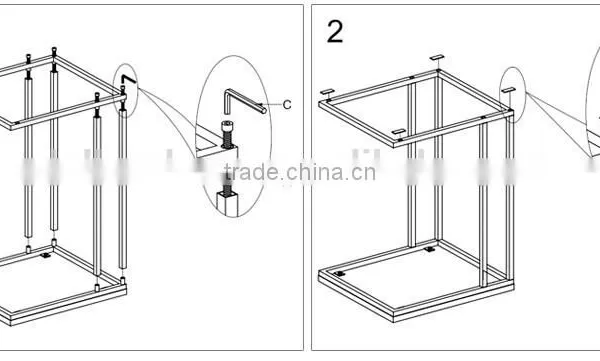 2015 New Design KD Metal Base Side Table , Computer Side Table photo-2