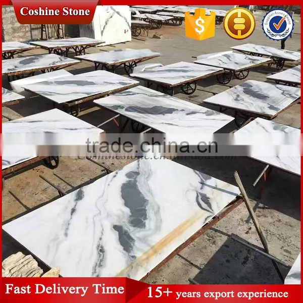 2017 New Surface China White Black Panda Marble Tile photo-5