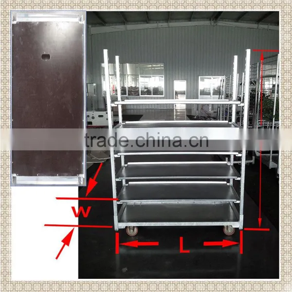 Steel Rolling Trolley & Plywood Flower Trolley & Plant Cart TC2259 photo-5