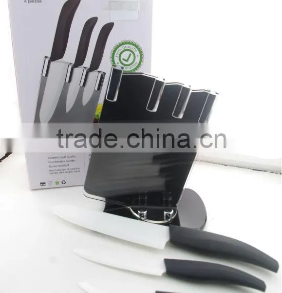 4pcs Ceramic Knife Set With Acrylic Block photo-2