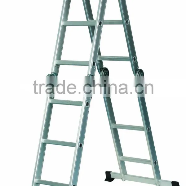 WR2397A-IGS Multi-Function Aluminium Ladder Folding Agility Ladder With Steel Platform Step Ladder photo-3