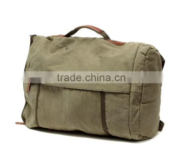 Unisex Vintage Casual Cotton Canvas Leather Backpack Rucksack Hand Bag Bookbag ,Lagtop Bag,Travel Bag,Day Bag, Computer Bag For photo-2