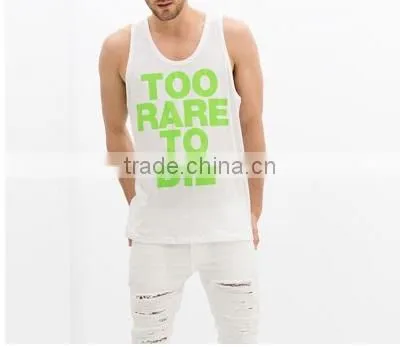New Design for Men's Tank Top for Summer ,custom Logo Printed, 100% Cotton photo-4