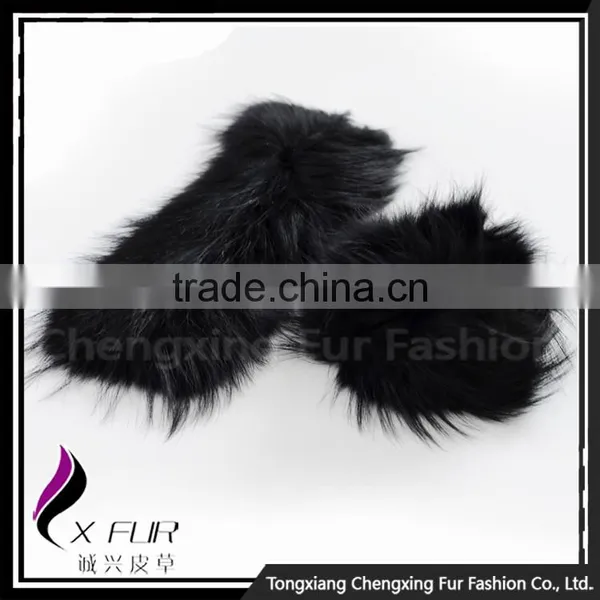 Cuff-2C Cheap Price Girl Decor Cute And Lovely Jacket Raccoon Fur Cuff photo-4