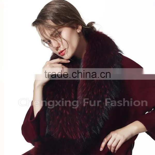 COLLAR-R1A Super Quality Elegant Lady Real Raccoon Fur Fashion Collar photo-3