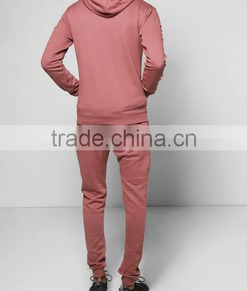 Mens Distressed Tracksuit Slim Fit Tracksuit Custom Logo Tracksuit photo-2