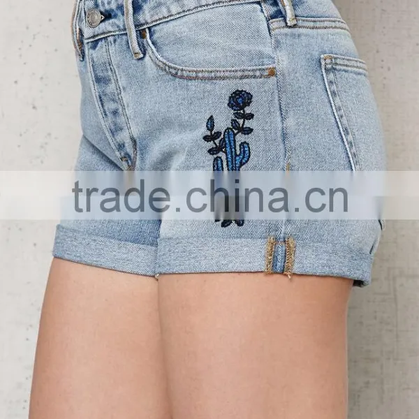 Floral Embroidered/girls Shorts/wholesale Blank Sweat Shorts/wholesale Gym Shorts Specially Designed for Girls photo-4