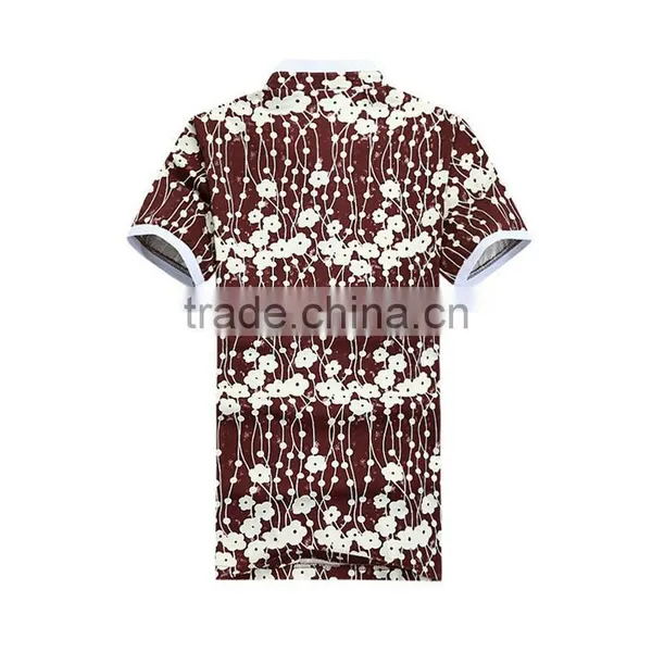 2015 Men's Polo Shirt With Floral Print photo-2