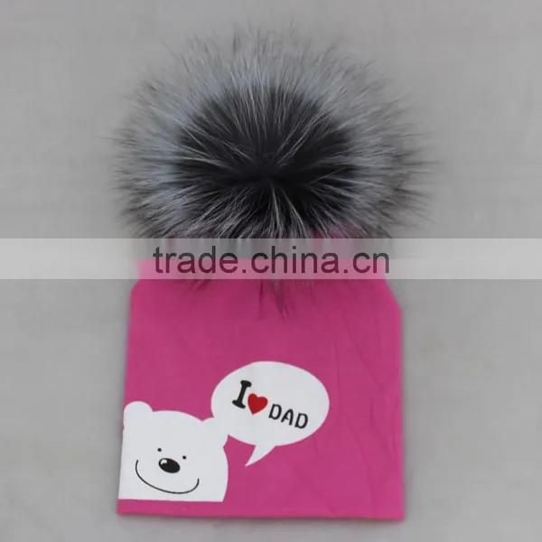 Fashion Spring Warm Custom Knitted Printed Cotton Beanie Hat Baby photo-4