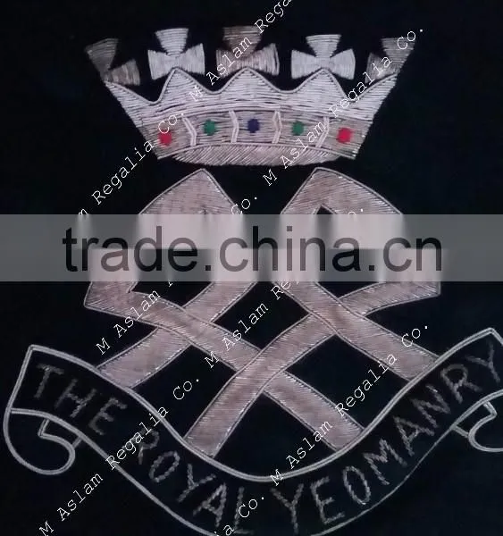 Hand Embroidery Bullion Wire Military Flag & Banner, HighLand Banner photo-2