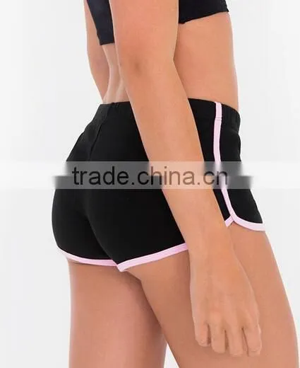 Runwaylover Custom Summer Sexy Bright Color Hot High Waist Gym Sport Women Cotton Shorts photo-3