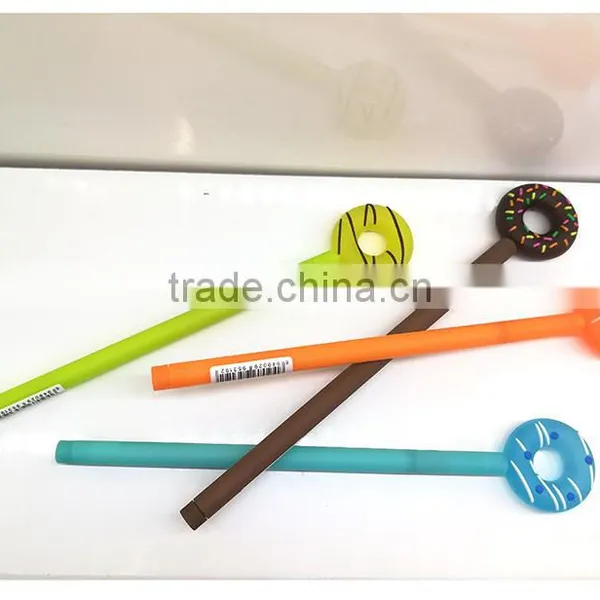 Creative Cute Novel Colorful Donut Shape Gel Pen Gift for School Kids photo-3