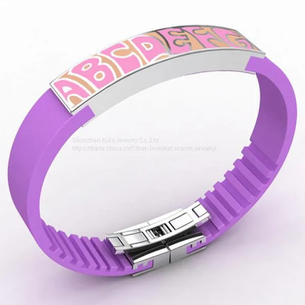 Plating Stainless Steel Bracelet Cloisonne Enamel Bracelet photo-4