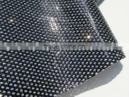 2013 Fashion DERUN Punching Glitter Leather Fabric for Bags