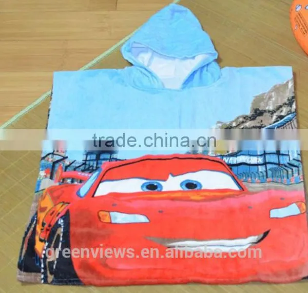 Custom Cartoon Design Pattern Printed Cotton Baby Kids Children Beach Bathroom Hooded Beach Towel photo-4