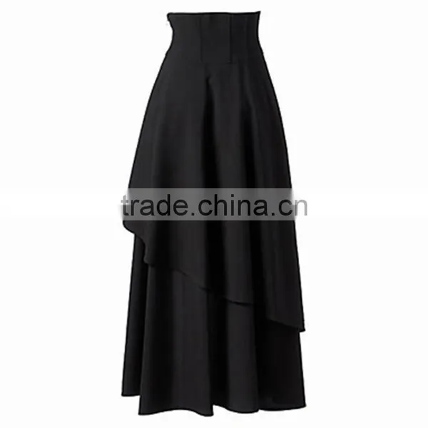 Onen 2017 Womens Steampunk Gothic Black Long Skirt photo-2