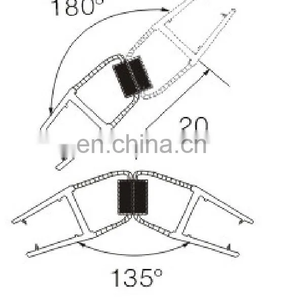 PVC Magnetic Shower Door Seal Strip for 180 Degree and 135 Degree Glass Doors photo-2