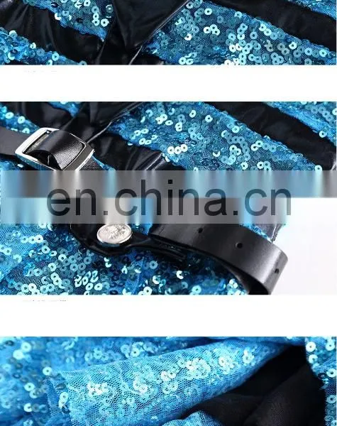 Quality Control Sexy Navy Blue Dress Adult Sequins Cosplay Costume Wholesale photo-4