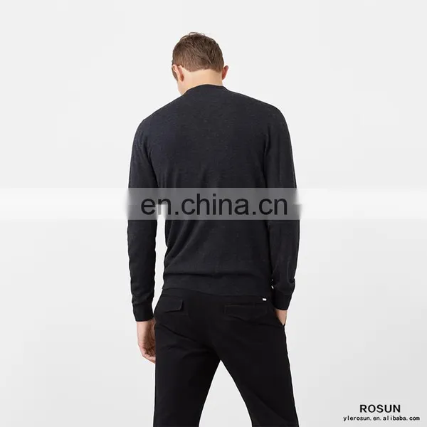 Black Knitwear as Long Sleeve Autumn Jumper Cardigan of Men Sweater 2017 photo-3