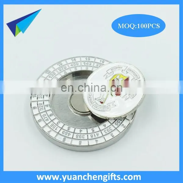 2017 Hot Selling 40mm Coin With Course Score Card Full Color Enamel photo-4