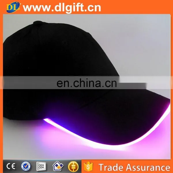 Hot Sale Custom Design Patent Fiber Optic LED Light Flashing Caps Outdoor Sports Baseball Cap photo-4