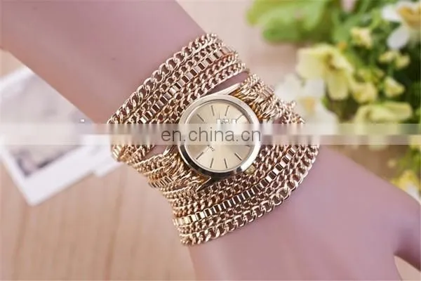 Newest Style Chain Bracelet Watch Gold Watch