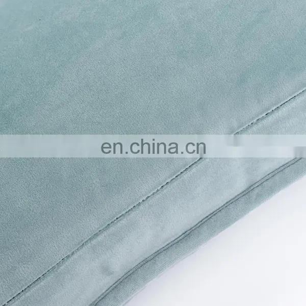 Mint Green Polyester Velvet Quilt Embroidery Cushion/pillow Decorative Throw Pillow photo-3