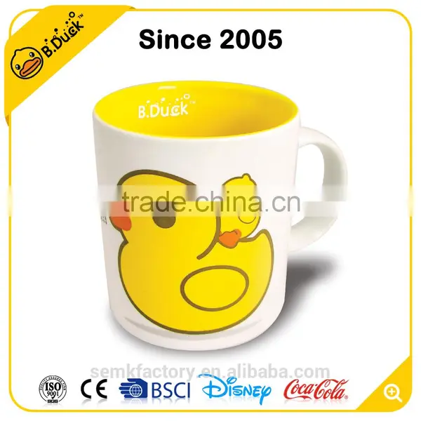 Novelty Fanny Gifts B.Duck Brand Yellow White Ceramic Coffee Mug photo-2