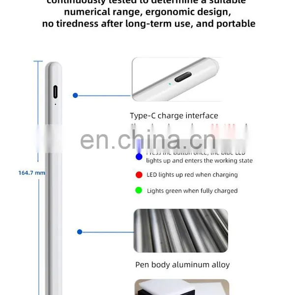 Custom Logo Capacitive Tablet Stylus Active Pen for Apple Pencil photo-4