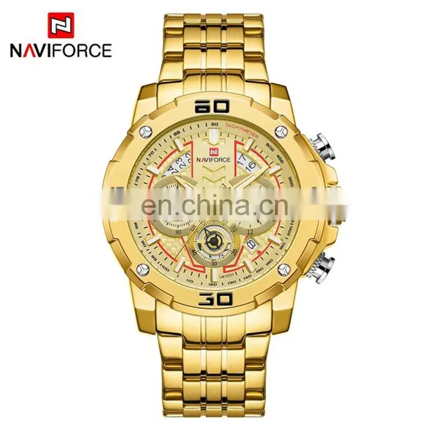 NAVIFORCE NF9175 Fashionable Chronograph Watches Mens Watch Water Resistant Daydate Watches