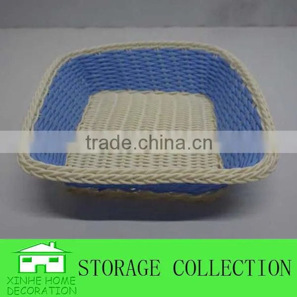 Handmade Plastic Rattan Bread Basket