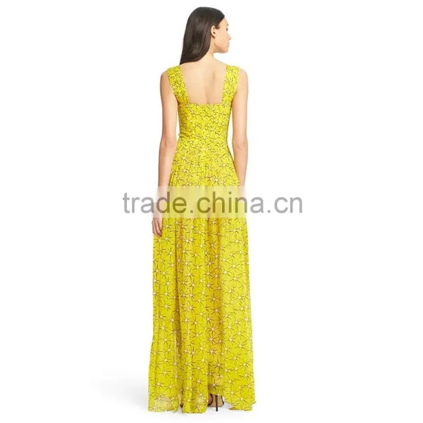 Fashion Chiffon Printed Dress Catwalk Prom Dress Lady Dress photo-4