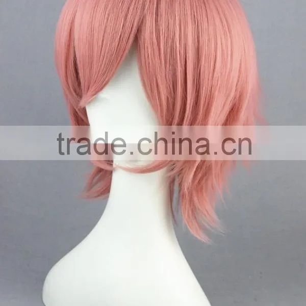 High Quality 35cm Short Straight Bleach Wig SzayelAporro Granz Pink Wig Synthetic Anime Wig Cosplay Hair Wig photo-4
