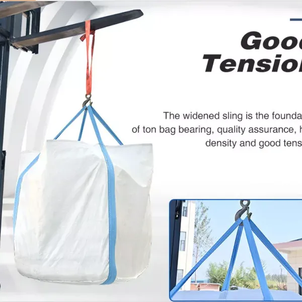 Rectangular Canvas Tote Bag For Stone Ventilated Breathable Bulk Bag For Wood Logs PP Woven Bags 1m3 Circular Super Sacks