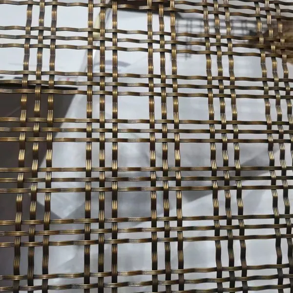 Decorative Woven Metal Wire Mesh for Cabinet Doors, Furniture Factory Industrial Decoration photo-4