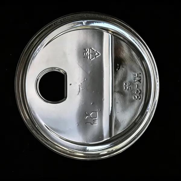 Custom Logo 95mm Disposable Clear Plastic Flat Lids for 12oz Cups photo-4