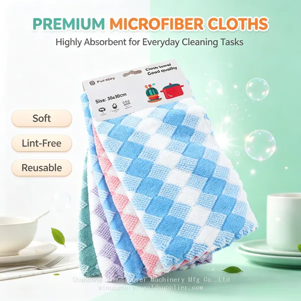 Double‑Sided Coral Fleece Microfiber Towel Wholesale Super Absorbent Car Drying Cleaning Cloth