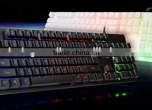Factory Professional Wired RGB Colrful Backlit Gaming Keyboard photo-2