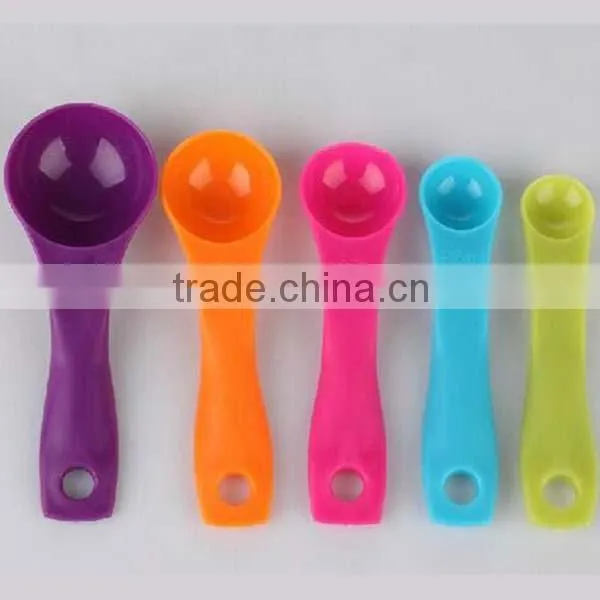 Wholesale Measuring Spoon Set Colorful ABS Set of 5pieces Measuring Spoons Teaspoon Baking Tools Spoon Set photo-3