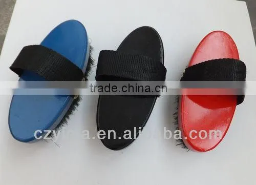 Wooden Horse Cleaning Brush With Nylon Strap/grooming