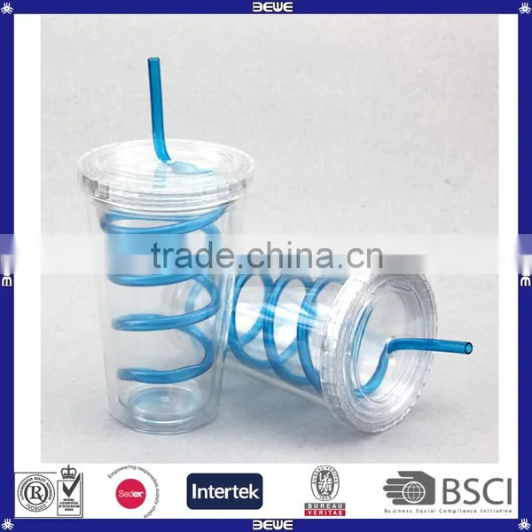 Hot Sell Customized Double Wall 16oz Cheap Price Tumbler Cups With Straw photo-3