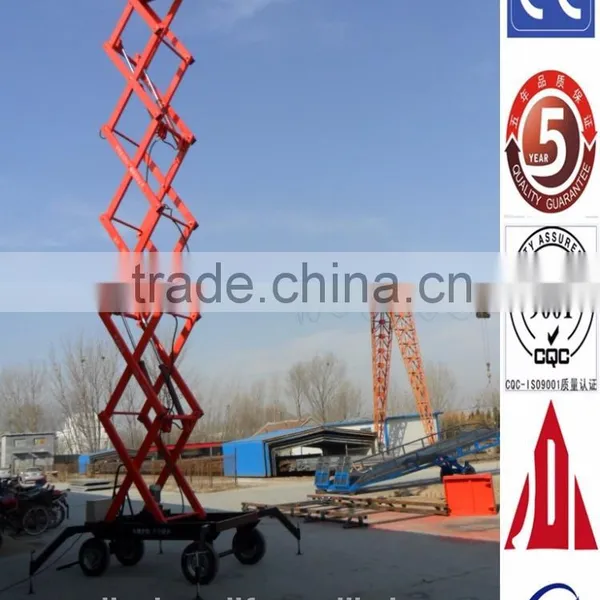 1.35~14m, 0.3 Ton Stationary Scissor Lift Platform /towable Scissor Lift Platform /motorized Rotating Platform photo-5