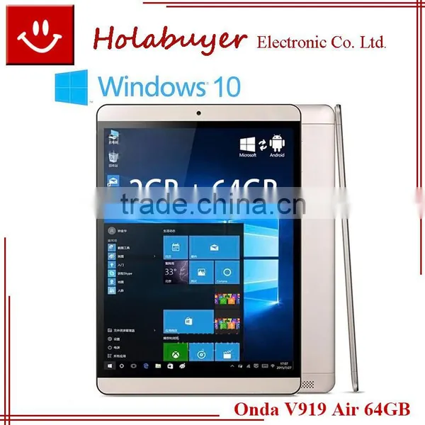 Quad Core 9.7 Inch 2G RAM 64G ROM WIN10 ONDA V919 Air Call-touch Smart Tablet pc