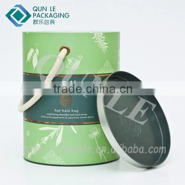 Large Round Cardboard Gift Packaging Boxes With Metal Lid photo-2