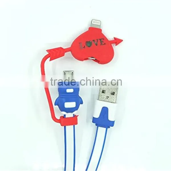 Wholeale Price 2 in 1 Micro USB Charger Cable and IOS USB Cable photo-3