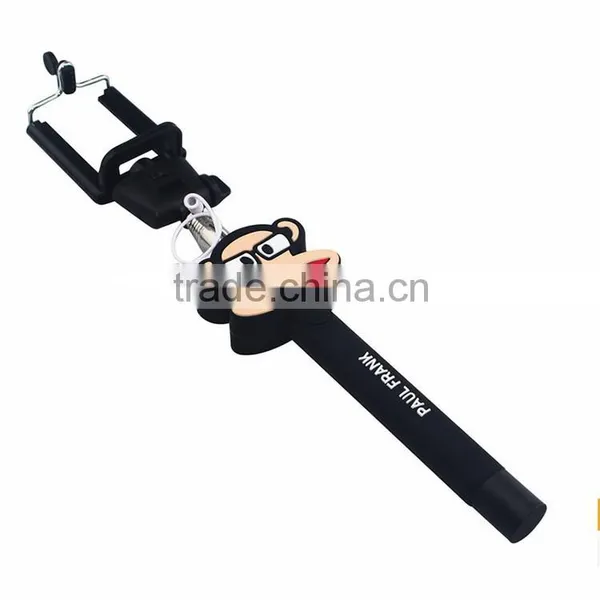 Newest Colorful Cute Silicon Cheap Monopod Selfie Stic photo-5